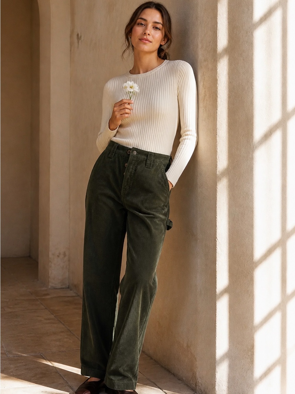 Celebrity Pink Juniors 3/26 Carpenter Corduroy High Rise Straight-Leg Pants NWT